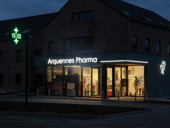 verlichte doosletters lichtlijn - Neon Elite - Arquennes Pharma