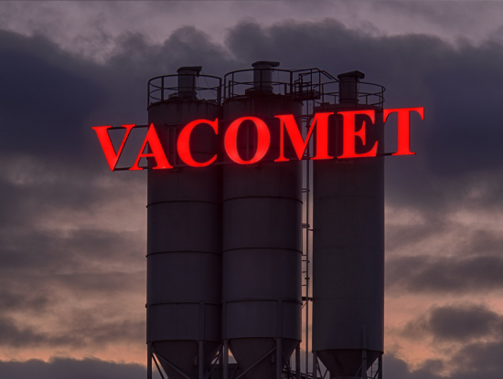 verlichte doosletters op draagconstructie - Neon Elite - Vacomet