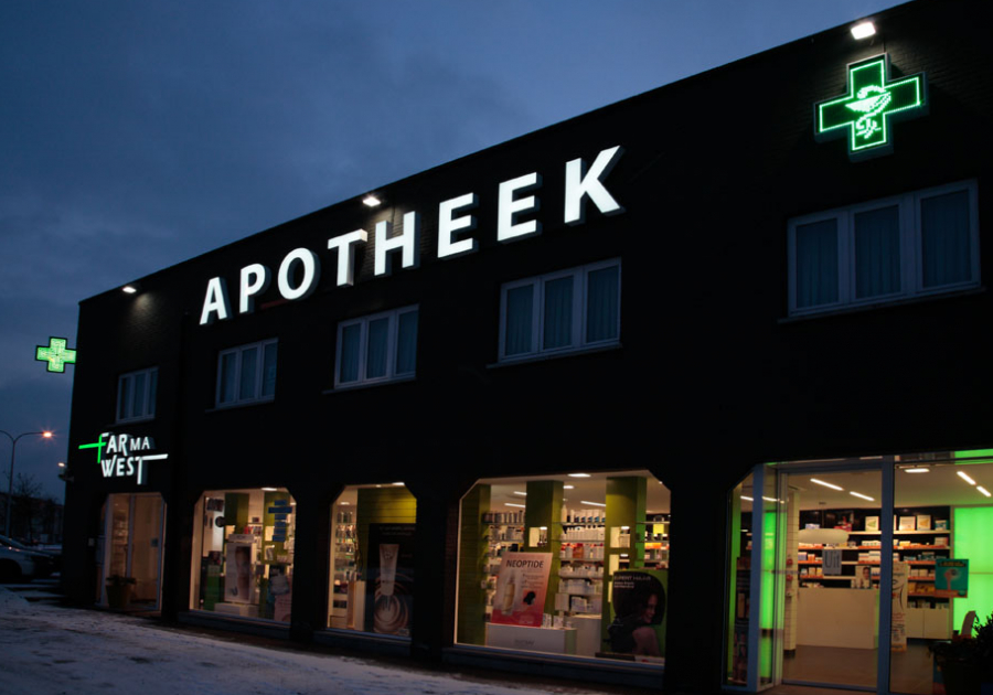 led apothekerskruis - Neon Elite - Apotheek Farmawest