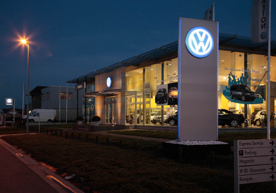 verlicht logo gevelreclame - Neon Elite - VW Audi